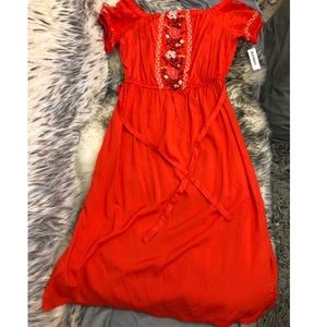 Orange Off-The-Shoulder Dress from Old Navy